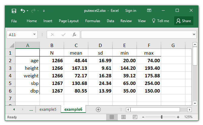 Descriptive Statistics Excel/Stata